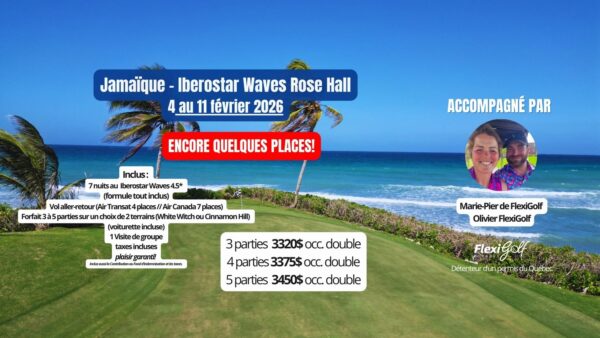 4 au 11 février 2026 - Voyage de groupe en Jamaïque - Iberostar Waves Rose Hall Beach