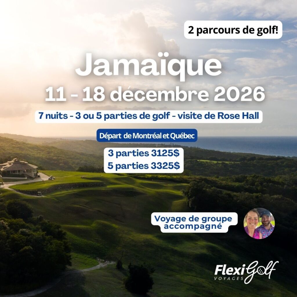 Voyage de groupe en Jamaïque du 11 au 18 décembre 2026 - Iberostar Waves Rose Hall - 2 parcours de golf
